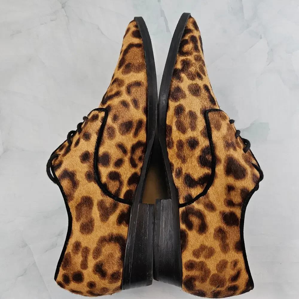 Marc Fisher Ltd. Women's Finna Pointed Toe‎ Derby, leopard print, size 7.5